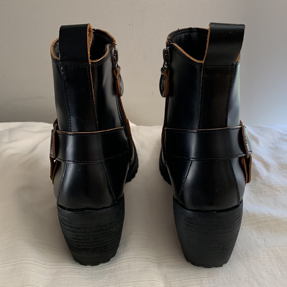 Harley-Davidson Lalanne Size 9 black leather moto boots - Picture 6 of 11